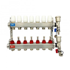 Коллекторный блок из нержавеющей стали с расходомерами 1