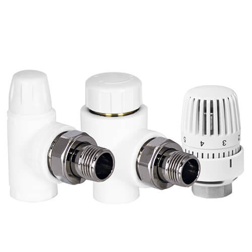 Комплект для радиатора угловой PP-R  25-3/4 (3 предмета) TEBO