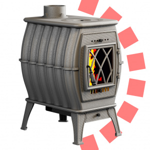 Печь - камин отопительно-варочная 