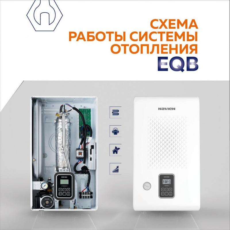 Схема работы системы отопления  EQB