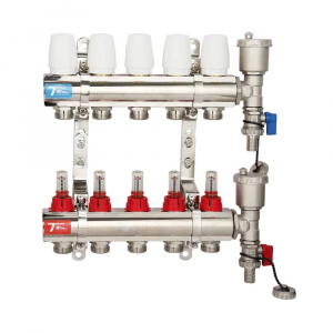 Коллекторный блок из нержавеющей стали с расходомерами 1