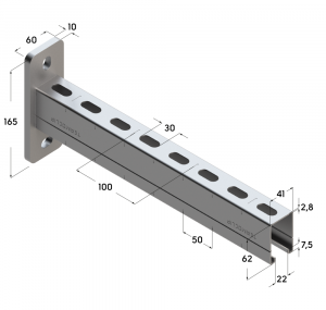 Консоль 41x62x2,5 размеры