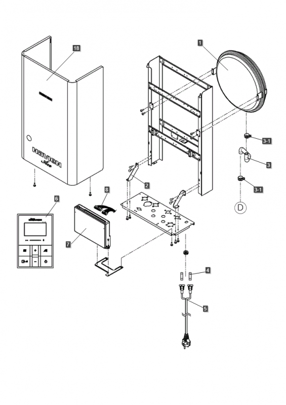 Взрывная схема котла Navien ACE ATMO и инструкции с кодами ошибок