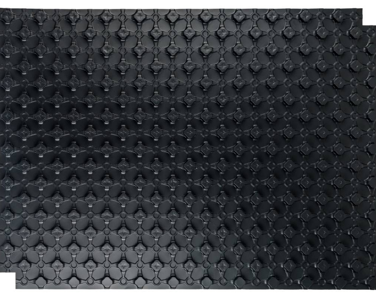 Пенополистирол с покрытием, для т/п с бобышками черный  (1100х800х10) (без теплоизолир.слоя) STOUT