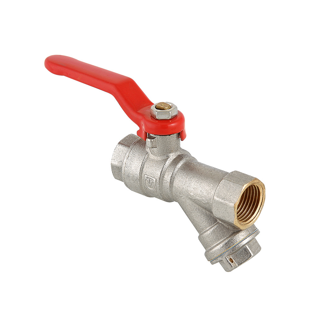 Кран шаровый со встроенным фильтром, стальная рукоятка 3/4