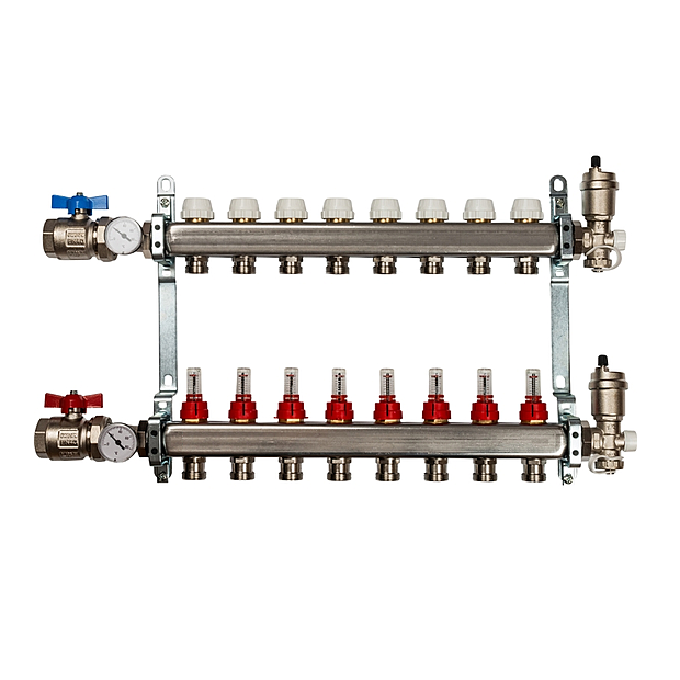 Кол.груп.10-вых с рас С КРАНАМИ НЕРЖ, (5шт)  VR113-10 ViEiR