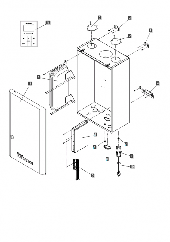 Взрывная схема котла Navien ACE COAXIAL и инструкции с кодами ошибок
