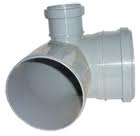 Фото Отвод ПП 110х 90 с выходом 50 (левый) 119430. 300111050л