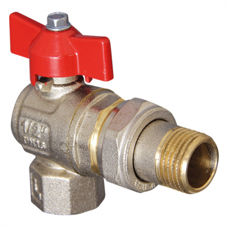 Кран шаровый угловой с полусгоном  3/4