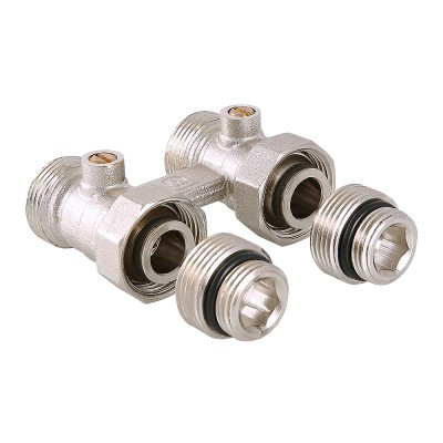 Узел прямой двойной для нижнего подключения радиатора 1/2 x 3/4 Евроконус Контур