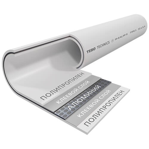 Труба PN20  25 (центр армир.алюм.) TR-MP (Мастер) (серый цв.)