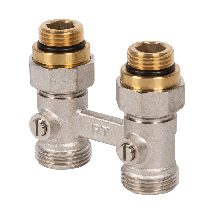 Узел прямой двойной для нижнего подключения радиатора 1/2 х 3/4 евроконус ROYAL THERMO НС-1281631