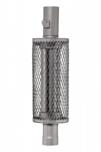 Дымоход - экономайзер с сеткой, D115мм, L1м, (Чёрный)