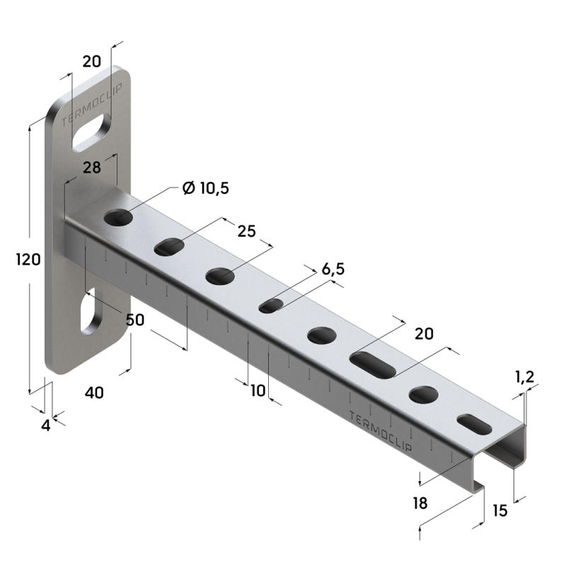Консоль 28x18x1,0 Termoclip