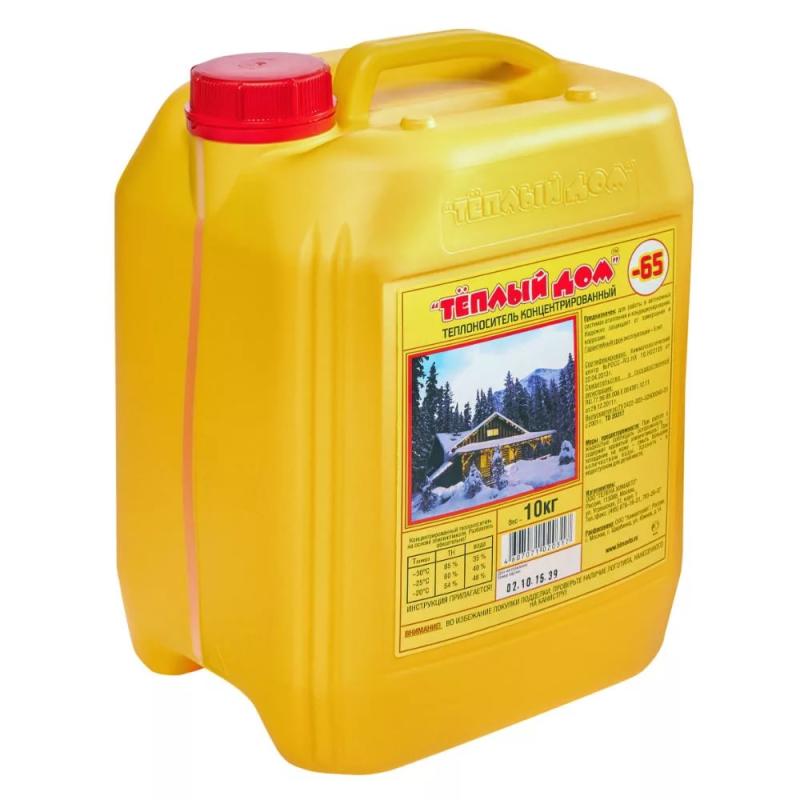 Теплоноситель "Теплый дом-65" 10кг (незамерзающая жидкость для отопления)
