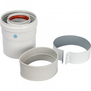 Адаптер вертикальный коаксиальный 60/100 с раструбом