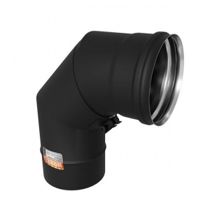 Колено-ревизия угол 90°  (430/0,8 мм / эмаль /600° черная) Ф150
