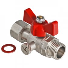 Кран шаровой для подключения  манометра, 1/2