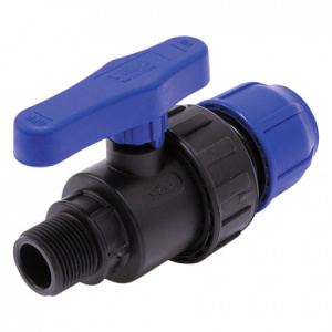 Кран ПЭ шар.муфта/НР 20 x 1/2   (15/180)