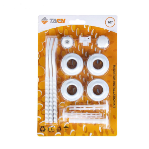 Комплект фитингов к радиаторам 1/2, 13 предметов, 3 кронштейна  TAEN