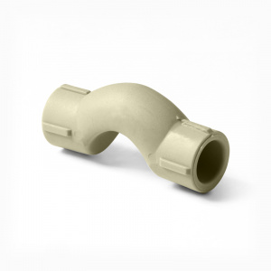 Обводн.колено PP-R 25 раструбное (серый цв.)