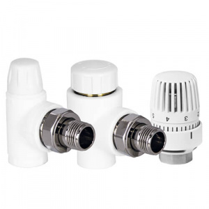 Комплект для радиатора угловой PP-R  20-1/2 (3 предмета) TEBO