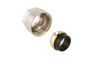 Фитинг обжимной для медной трубы с переходом на евроконус 15 (1,0) мм x 3/4