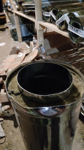 Труба утепленная Ф150х210, 1м (430/0,5х430/0,5) [1, 20] дымоход из нерж. стали Corax (318х05)