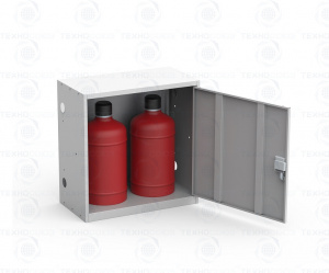 Шкаф-хранилище для газ.баллона 27л корич (на 2 шт)