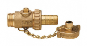 Кран сливной с патрубком и заглушкой 1/2