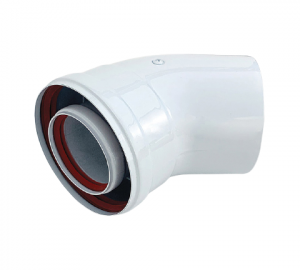 Колено коаксиальное 60/100 45 град.