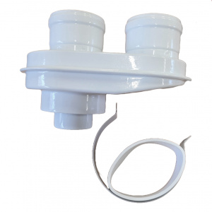 Адаптер разделительный моноблочный d60/100 на 80 на Вайлант и Аристон