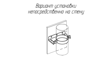 Хомут (кронштейн) стеновой 115 (430/0,5мм + нерж.) Феррум
