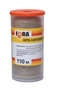 Нить сантехническая льняная 110 м FORA