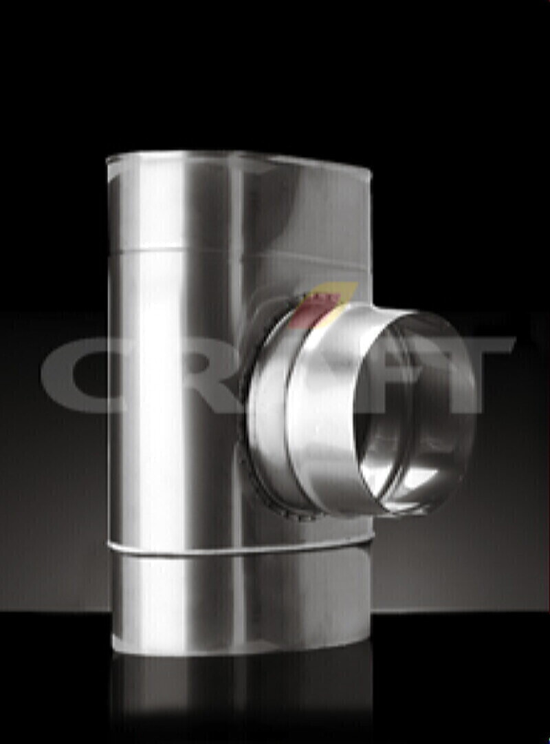Craft Oval тройник 90° 100х200 (316/0,5) Ф115