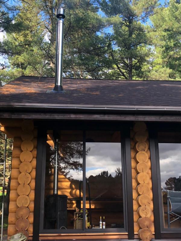 Монтаж дымохода в бане своими руками