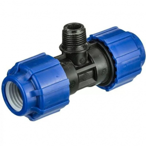 Тройник ПЭ раз.НР 40x3/4x40