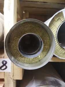 Труба утепленная Ф 80х160, 1м (430 / 0,5мм - 430/0,5) [1,20] дымоход из нерж стали Corax(56х06)