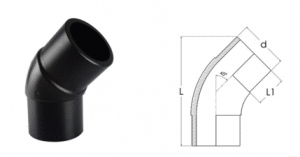 Отвод 25* ПЭ100 SDR 17 d.110 удл. св.