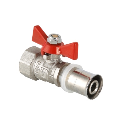 Кран шар. под пресс, рукоятка бабочка 16х1/2 вн. Valtec