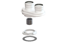 Адаптер разделительный моноблочный d60/100 на 80  с фланцем и втулкой