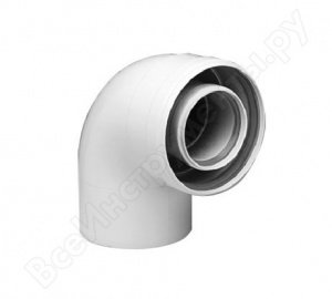 Колено коаксиальное 60/100 90 град. Conti