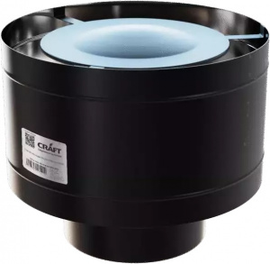 Зонт-Д Ø250 с ветрозащитой (430 / 0,5 мм) (Краска RAL 9005 глянцевая, черный) Ferrum