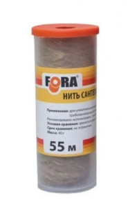 Нить сантехническая льняная 55 м FORA
