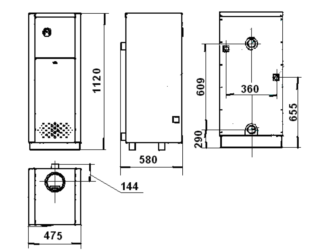 Котел газовый АОГВ-23,2-3-2  КОНОРД схема