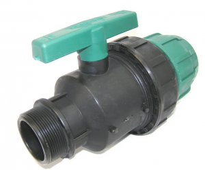 Кран ПЭ шар.муфта/НР  63x 2