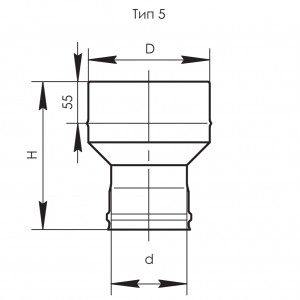 Переходник МП (430/0,5мм) из нержавейки Феррум