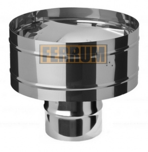 Зонт-К  160 (430/0,5мм)  с ветрозащитой RAL 8017 Феррум